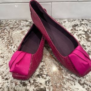 Kate spade pink snakeskin ballet flats